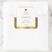 製品エレガント包装ラベル白および金ゴールド スクエアシール (バッグ)