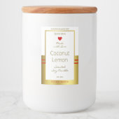 製品エレガント包装ラベル白および金ゴールド フードラベル (正面)