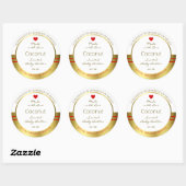 製品エレガント包装ラベル白および金ゴールド ラウンドシール (シート)