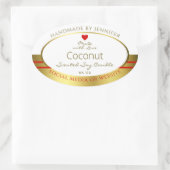 製品エレガント包装ラベル白および金ゴールド 楕円形シール (バッグ)