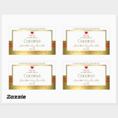 製品エレガント包装ラベル白および金ゴールド 長方形シール (シート)