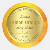 製品エレガント包装ラベル金ゴールドオレンジフレーム