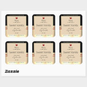 製品エレガント包装ラベル黒ベージュ金ゴールド スクエアシール (シート)