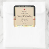 製品エレガント包装ラベル黒ベージュ金ゴールド スクエアシール (バッグ)