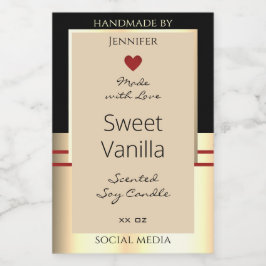 製品エレガント包装ラベル黒ベージュ金ゴールド フードラベル