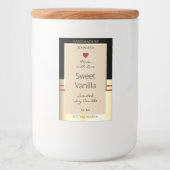 製品エレガント包装ラベル黒ベージュ金ゴールド フードラベル (正面)