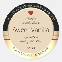 製品エレガント包装ラベル黒ベージュ金ゴールド