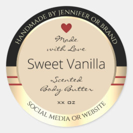 製品エレガント包装ラベル黒ベージュ金ゴールド ラウンドシール