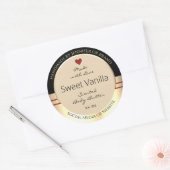 製品エレガント包装ラベル黒ベージュ金ゴールド ラウンドシール (封筒)