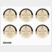 製品エレガント包装ラベル黒ベージュ金ゴールド ラウンドシール (シート)