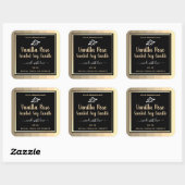 製品エレガント包装金ゴールドと黒ラベル スクエアシール (シート)