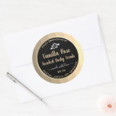 製品エレガント包装金ゴールドと黒ラベル ラウンドシール (封筒)