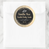 製品エレガント包装金ゴールドと黒ラベル ラウンドシール (バッグ)