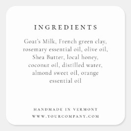 製品エレガント原料ラベル スクエアシール
