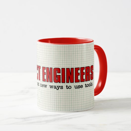 製品エンジニアがツールの新しい使用方法を考案 マグカップ (正面右)