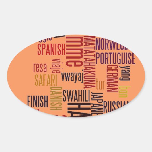 製品カスタマイズ 楕円形シール (正面)