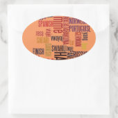 製品カスタマイズ 楕円形シール (バッグ)