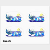 製品カスタマイズ 楕円形シール (シート)