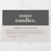 製品キャンドルラベル フードラベル (シングルラベル)