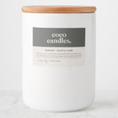 製品キャンドルラベル フードラベル (正面)