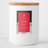 製品クール包装ラベル黒銀と赤 フードラベル (正面)