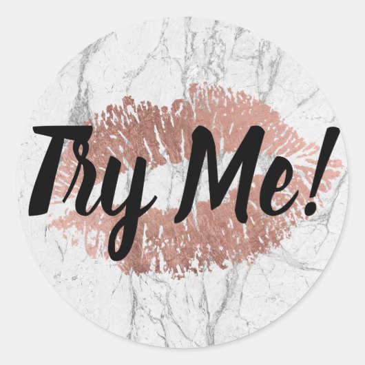 製品テスター試してみるバラ金ゴールドリップモダン大理石 ラウンドシール (正面)