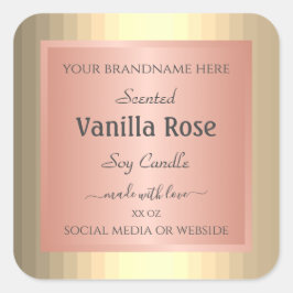 製品パッケクールージングラベルバラ金ゴールド効果 スクエアシール