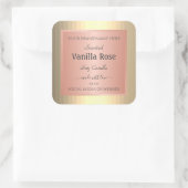 製品パッケクールージングラベルバラ金ゴールド効果 スクエアシール (バッグ)