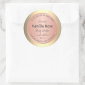 製品パッケクールージングラベルバラ金ゴールド効果 ラウンドシール (バッグ)