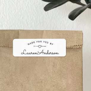 製品パッケージで作られた素敵なハート ラベル