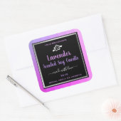 製品パッケージラベルLavender PurpleおよびBlack スクエアシール (封筒)