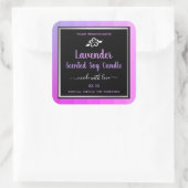製品パッケージラベルLavender PurpleおよびBlack スクエアシール (バッグ)