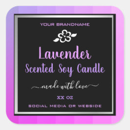 製品パッケージラベルLavender PurpleおよびBlack スクエアシール