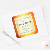 製品パッケージングラベル金ゴールド効果オレンジフレーム スクエアシール (封筒)
