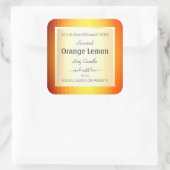 製品パッケージングラベル金ゴールド効果オレンジフレーム スクエアシール (バッグ)