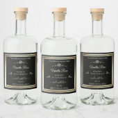 製品パッケージ・シール黒ラベル金ゴールド・フレーム リキュールボトルラベル (ボトル)