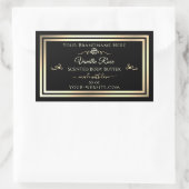 製品パッケージ・シール黒ラベル金ゴールド・フレーム 長方形シール (バッグ)