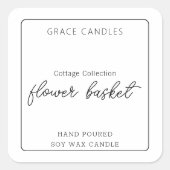 製品パーソナライズされたキャンドルラベルシール スクエアシール (正面)