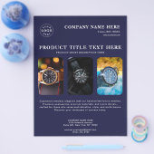 製品パーソナライズされたプロモーションのネイビーフライヤー チラシ (シングル)