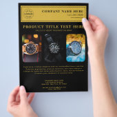 製品パーソナライズされたプロモーション用ブラックフライヤー チラシ (手)