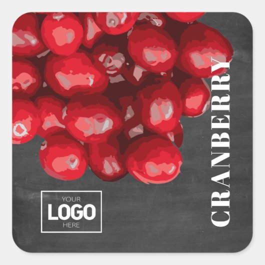 製品ブランディクランベリーロゴシール スクエアシール (正面)