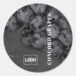 製品ブランディコンコードブドウのロゴシール ラウンドシール