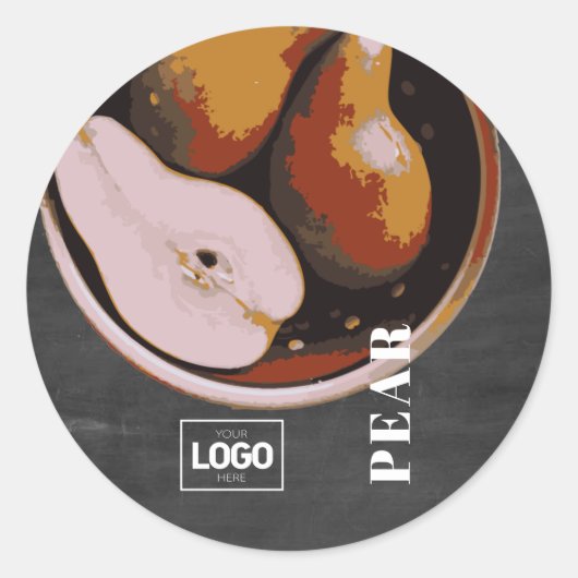 製品ブランデー梨ロゴシール ラウンドシール (正面)