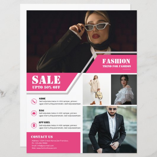 製品プロモーションチラシテンプレート (正面/裏面)