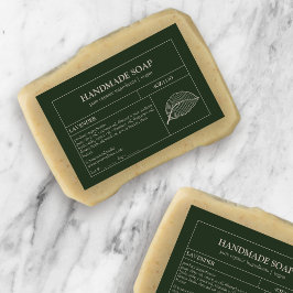 製品モダンダークグリーン化粧石けんラベル フードラベル