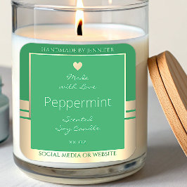 製品モダン包装ラベルの緑と金ゴールド スクエアシール