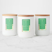 製品モダン包装ラベルの緑と金ゴールド フードラベル (ボトル)