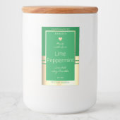 製品モダン包装ラベルの緑と金ゴールド フードラベル (正面)