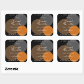 製品モダン包装ラベルオレンジ色の円 スクエアシール (シート)