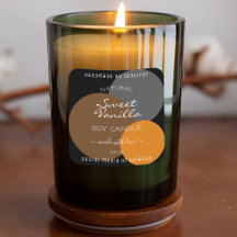 製品モダン包装ラベルオレンジ色の円